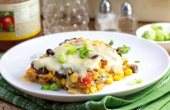 Mexican tortilla casserole