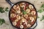 Chicken and shrimp paella