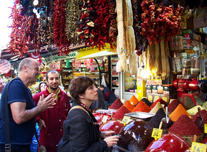 Istanbul market with Barbara Lynch and Ihsan Gurdall