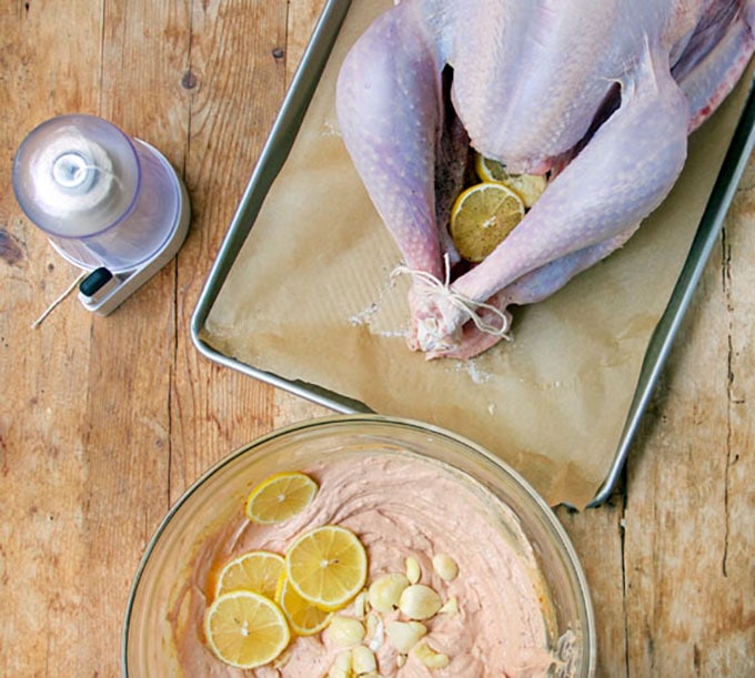 how to may a Spicy Yogurt Marinated Turkey - recipe by Panning The Globe