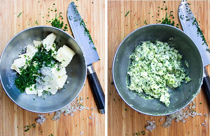 shallot chive compound butter