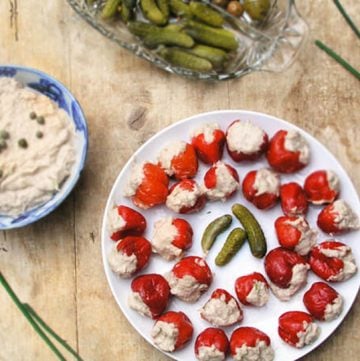 Tuna Stuffed Peppadew Peppers - a surprising and delicious appetizer - Panning The Globe