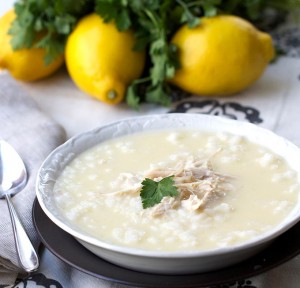 Greek Lemon Rice Soup with Chicken: delicious, dairy free, gluten free | Panning The Globe