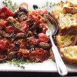 Roasted Tomatoes and Mushrooms with Grilled Bread | Panning The Globe