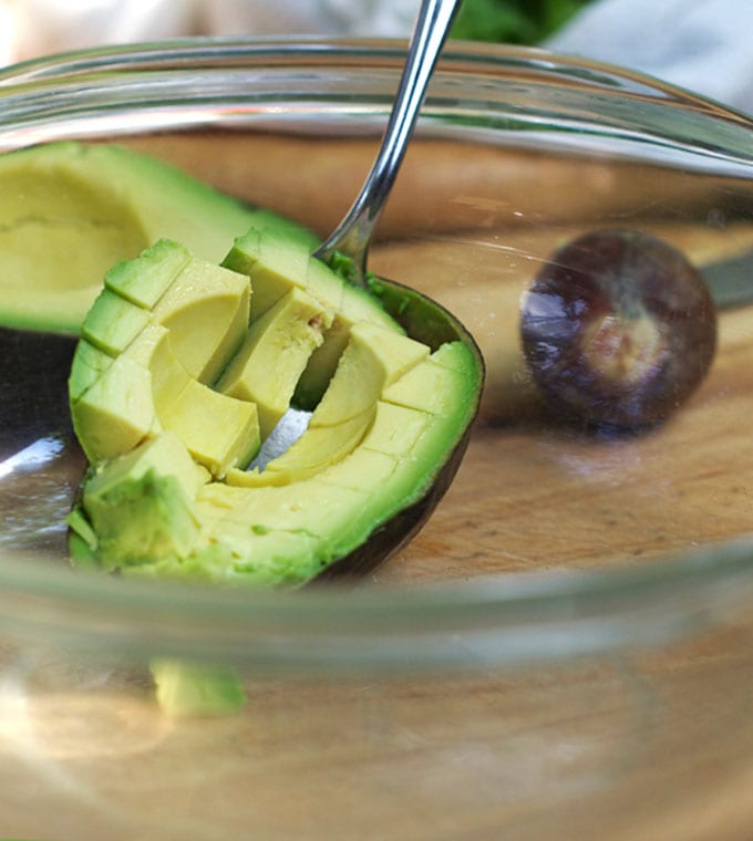 showing how to cut an avocado