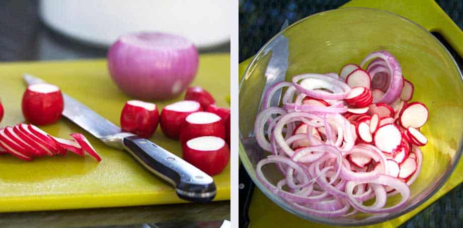 how to make pickled onions and radishes