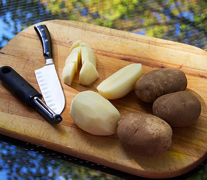 how to slice potatoes for sausage kale potato soup
