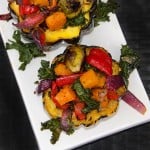 Roasted Squash Stuffed with Roasted Vegetables by Panning The Globe