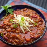 My Favorite Vegetarian Chili: loaded with vegetables, beans and a secret ingredient that makes it "meaty" | Panning The Globe