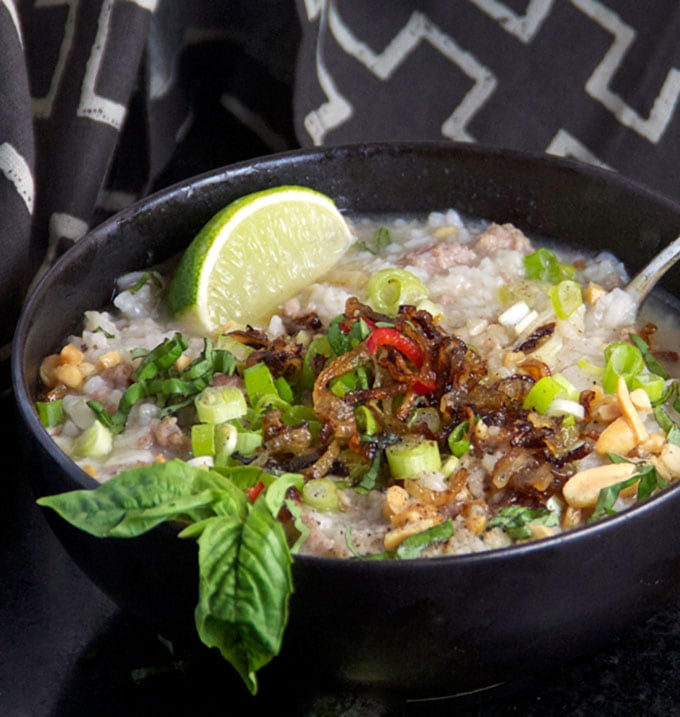 Cambodian Pork Rice Soup | Panning The Globe