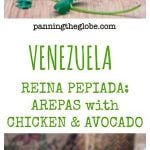 venezuelan arepas with chicken and avocado