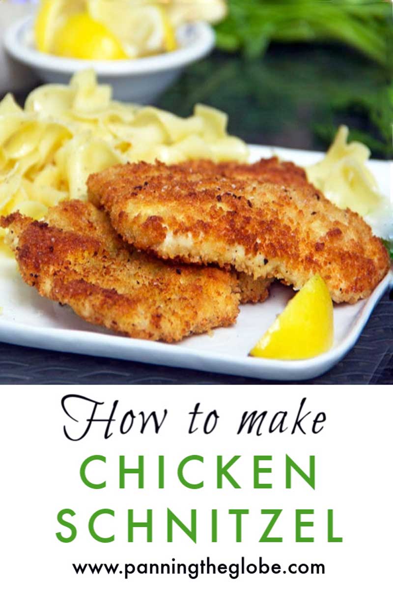 Chicken Schnitzel Recipe and Stepbystep guide l Panning The Globe