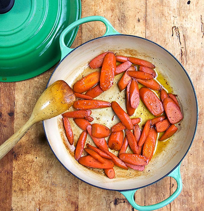 Carrots Cooked In Wine: sautéed in garlicky olive oil, steamed in Marsala wine, surprisingly simple and delicious.