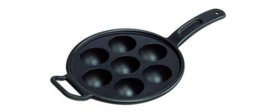 cast iron aebleskiver pan