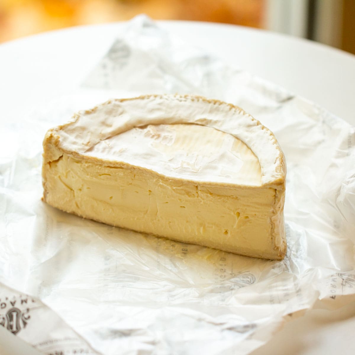 piece of brillat savarin cheese.