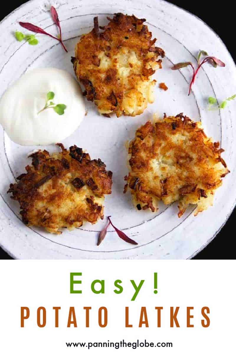 Easy Potato Latkes (Potato Pancakes) - Panning The Globe