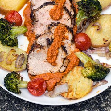 Sheet Pan Dinner: Spice-crusted pork, potatoes and vegetables