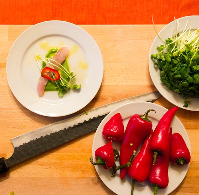 Mackerel Crudo by Chef Jeff Fournier