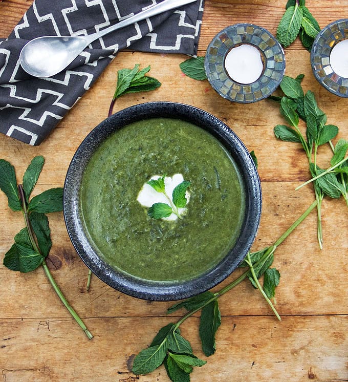 recipe for Syrian spinach soup