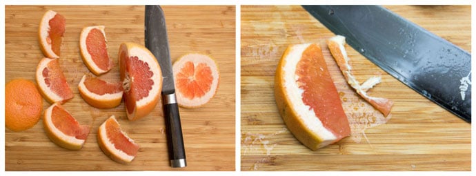 how to slice a grapefruit step two