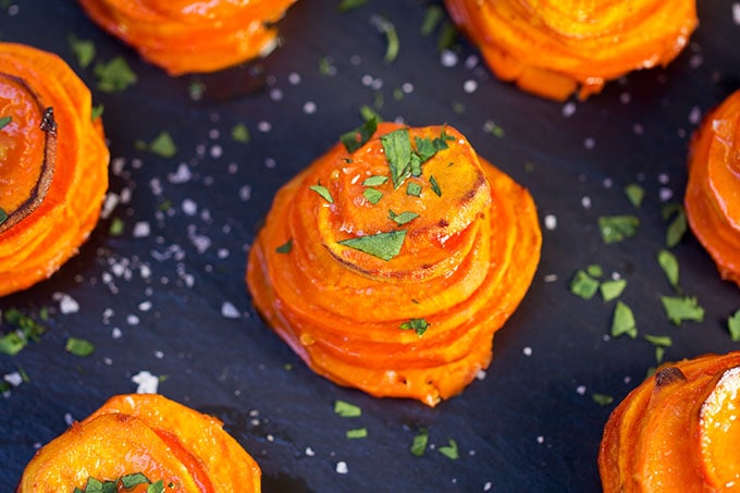 Spicy Moroccan Sweet Potato Stacks | Panning The Globe