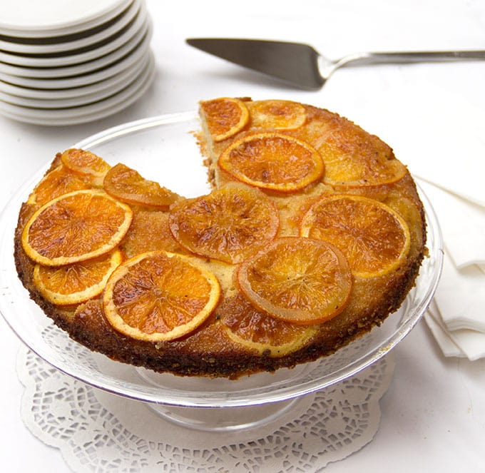 Orange Vanilla Upside Down Cake • The perfect holiday dessert • Panning The Globe