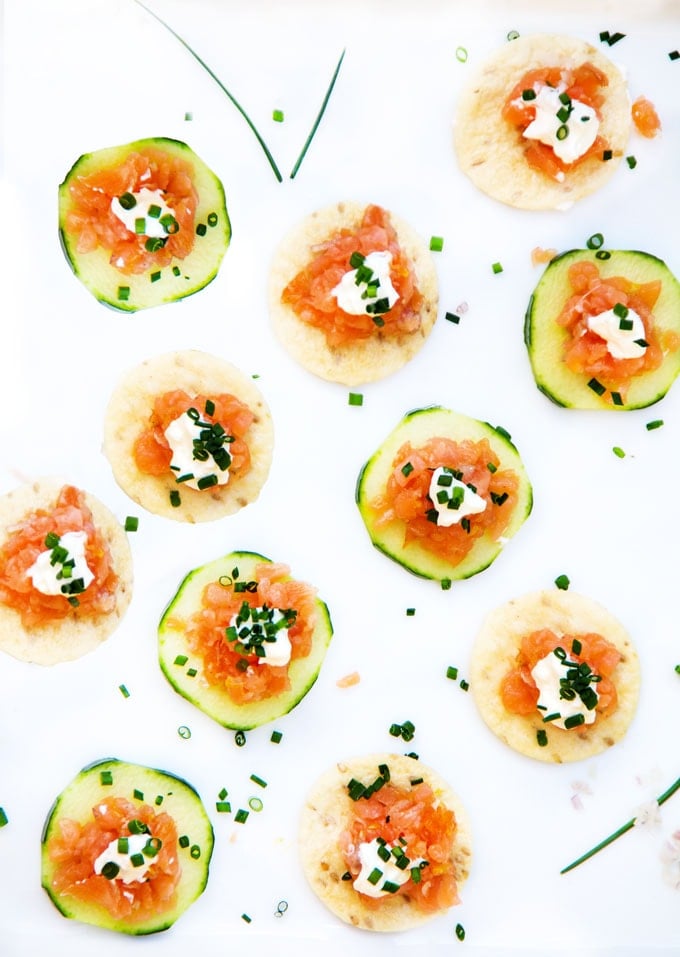 Smoked Salmon Tartare - an easy, elegant appetizer recipe from Panning The Globe 