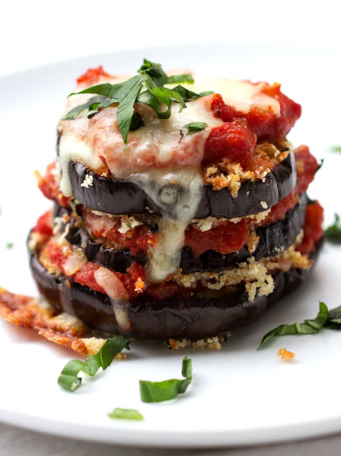 Eggplant Parmesan Stacks • Panning The Globe