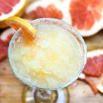 Frozen Grapefruit Margaritas with Salt Sugar Lime Rims