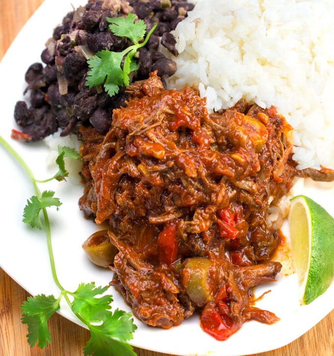Slow Cooker Ropa Vieja Recipe: Cuba's famously delicious shredded beef stew with peppers