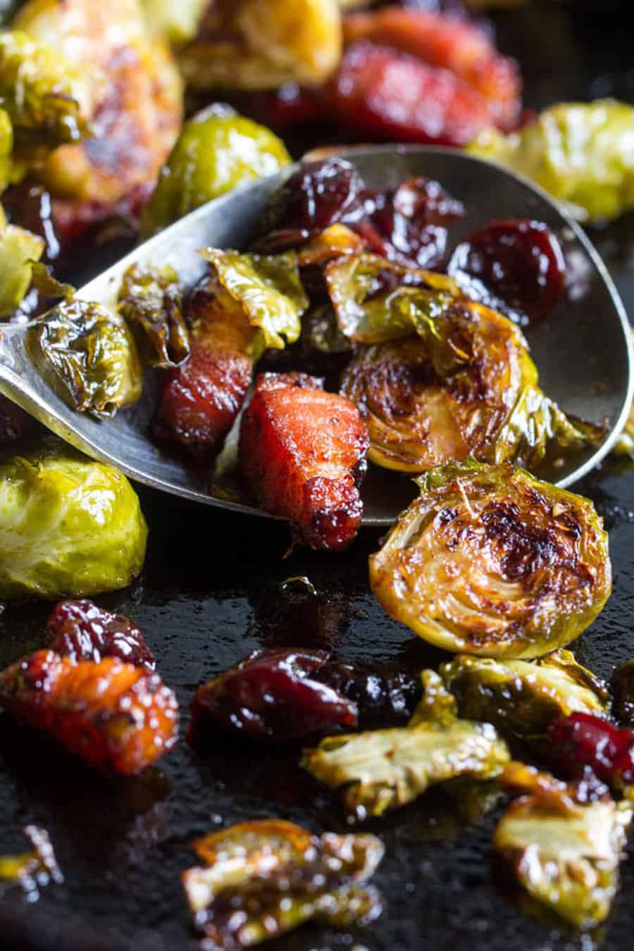 brussels sprouts with bacon and dried cherries