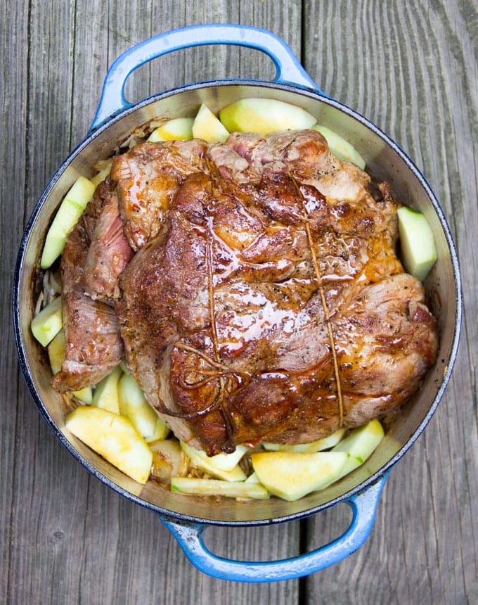 Pork Roast with Sauerkraut Apples and Onions: 5 Ingredients