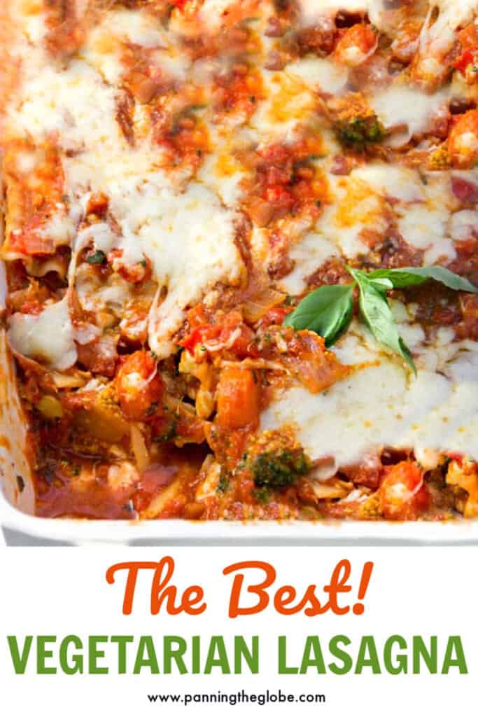 Roasted Vegetable Lasagna l Panning The Globe