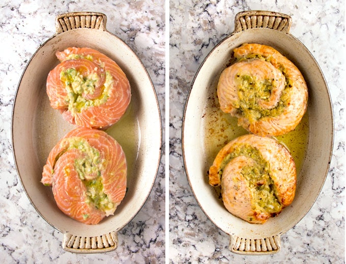 Here's one of the best ways to make melt-in-your-mouth, delicious broiled salmon, and it's surprisingly simple. Stuff or coat the salmon with a mixture of mustard, horseradish and scallions; set it under the broiler; and in just a few minutes, you'll have an elegant salmon dinner.