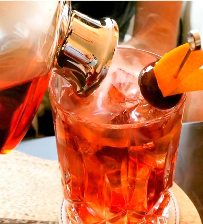 The Boulevardier is complex, refreshing and totally delicious - a fantastic drink recipe to add to your cocktail repertoire. With or without the smoke, these will be loved by all! 