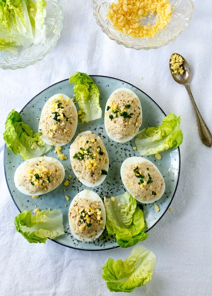 French Deviled Eggs Mimosa