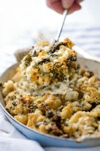 This cauliflower casserole is packed with nutritious veggies and just enough sharp cheddar cheese to make it taste decadent [gluten-free] l Panning The Globe Recipe