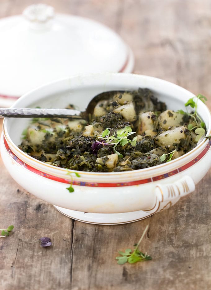 Saag Aloo: Indian Spinach and Potatoes, a fantastic, healthy side dish