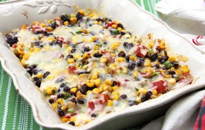 Vegetarian Tortilla Casserole (Mexican Lasagna)