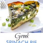 greek spinach pie with potato crust