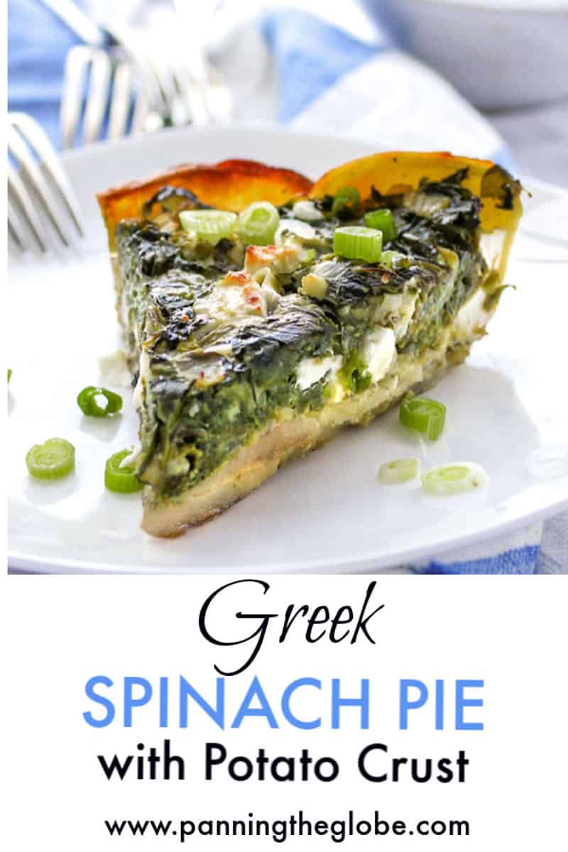 Greek Spinach Pie In Potato Crust [gluten-free] l Panning The Globe