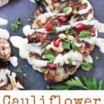 pinterest pin, cauliflower shawarma