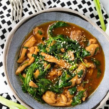 a bowl of Korean Chicken Stew with Gochujang Sauce