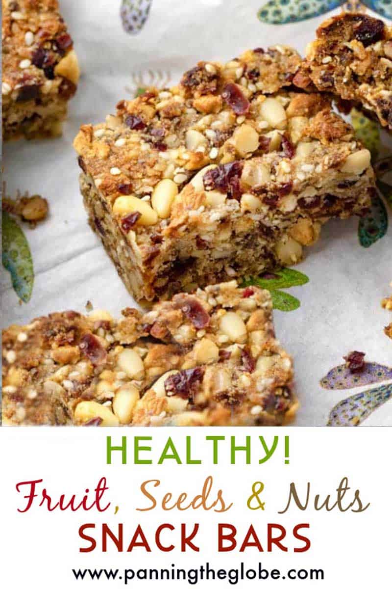 Healthy Snack Bars with Fruit and Nuts I Panning The Globe