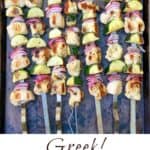 Greek chicken souvlaki skewers with zucchini