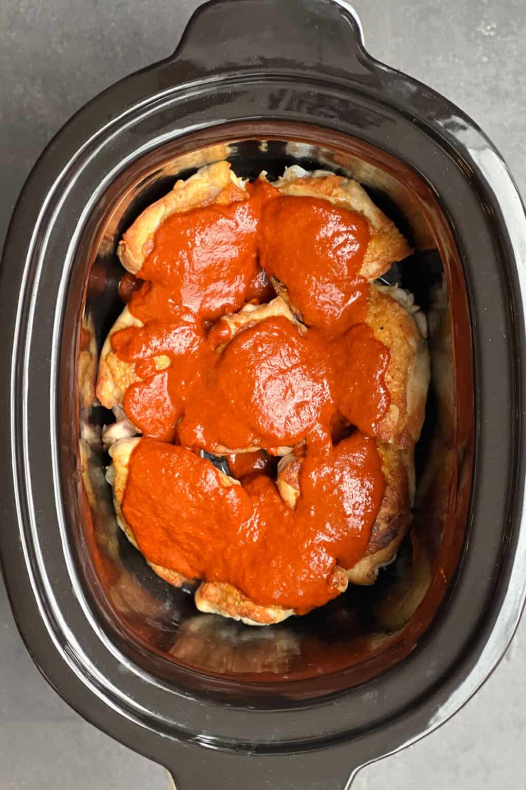 Slow Cooker Chicken Thighs Korean Style l Panning The Globe