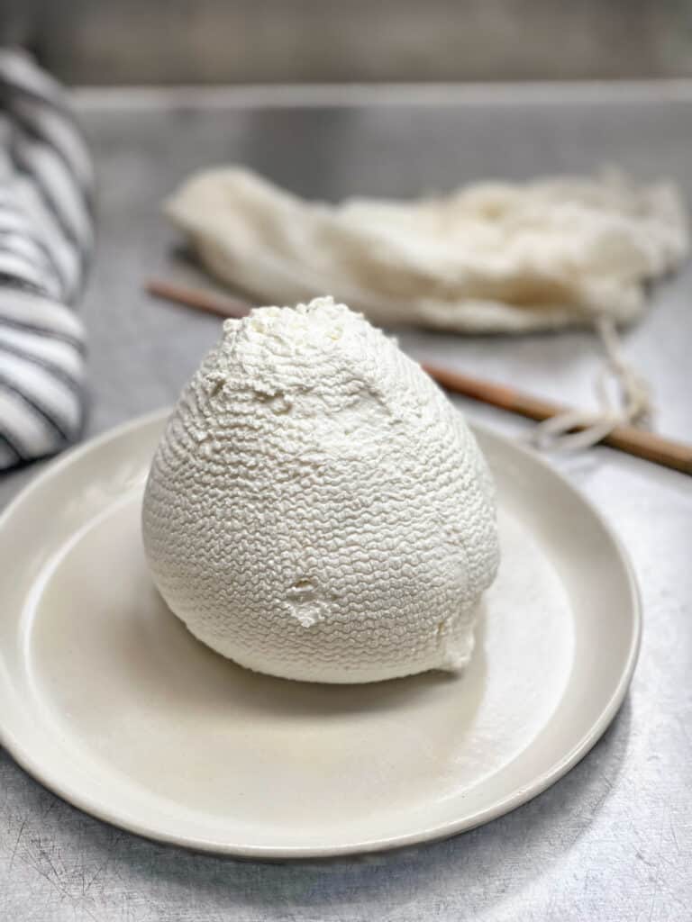 ball of labneh on a plate