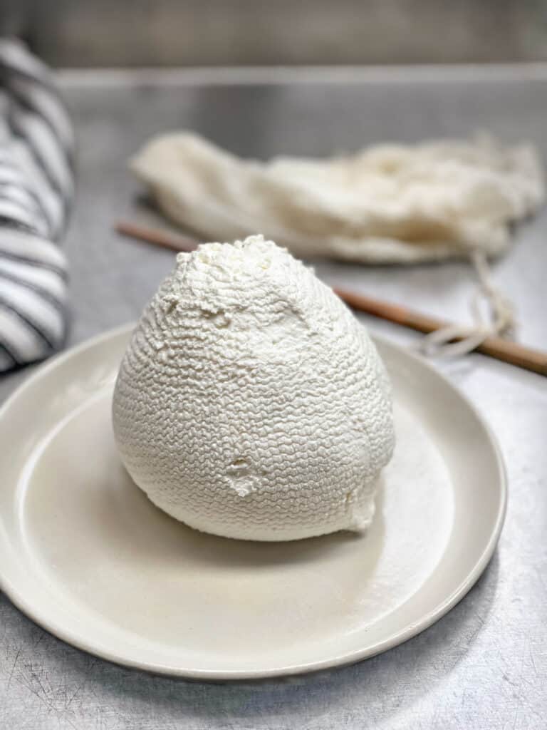 ball of labneh on a plate